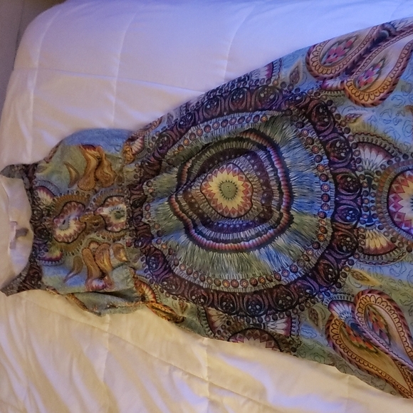 WOMENS SLEEVLESS LONG DRESS π - Picture 3 of 13